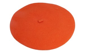 Beret damski 144-23 pomarańczowy